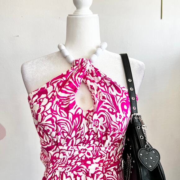 Pink Floral Babydoll Top, Cottagecore, Romantic, Soft‎ Girl, Vintage, Medium - Picture 2 of 4